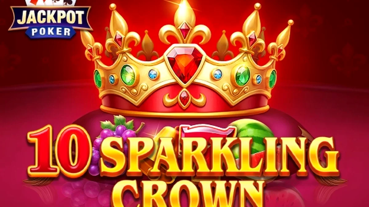 Tampilan visual slot 10 Sparkling Crown dengan simbol buah dan mahkota emas
